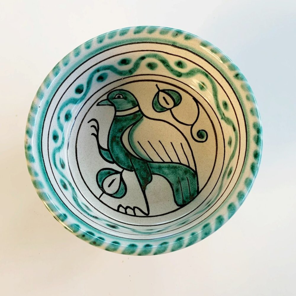Vintage Cecconi Orvieto Italian Ceramic Bird Dish